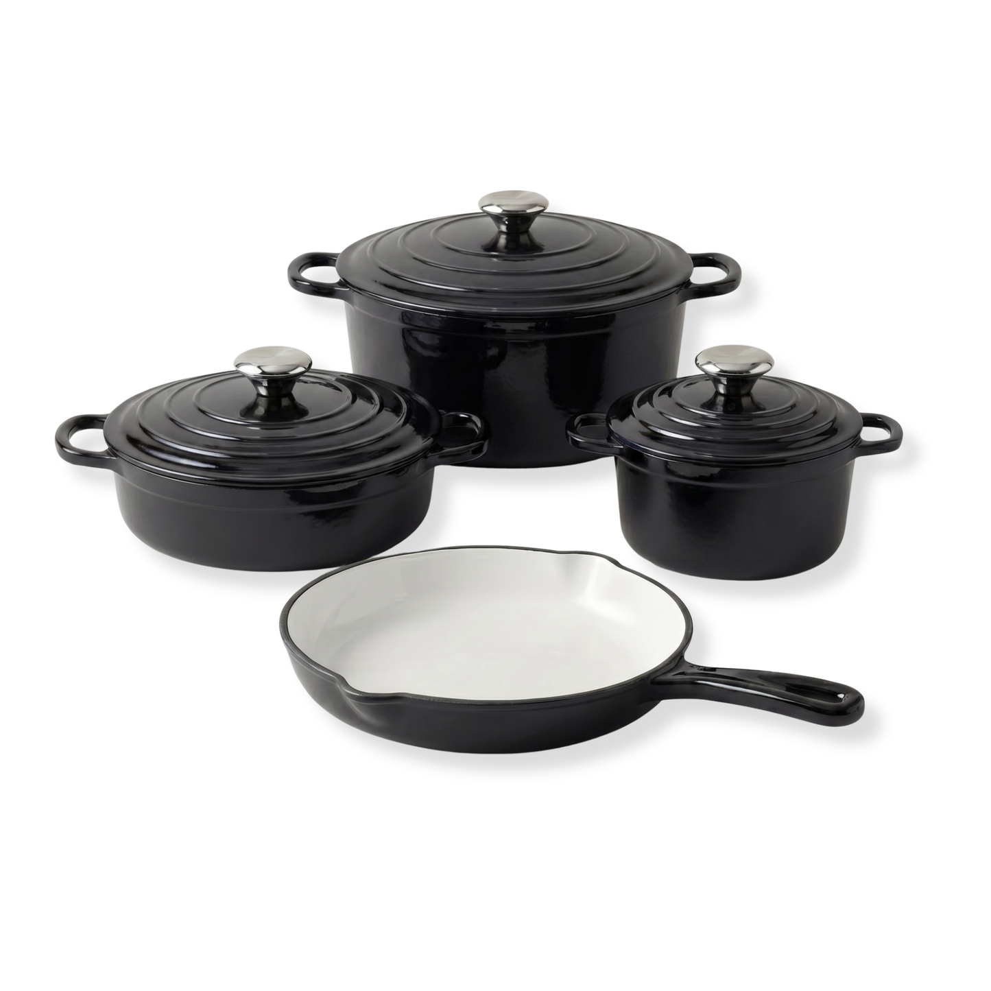 CS Solingen Cast Iron Pot Set – 7 Pieces