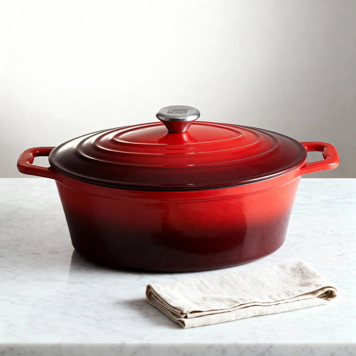CS Solingen Xanten Cast Iron Pot 7.7 L – Red