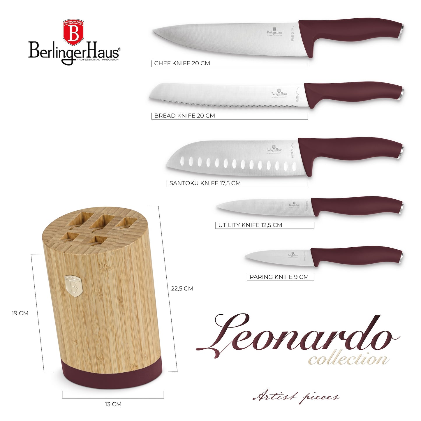 Berlinger Haus Knife Set 6 Pieces Leonardo