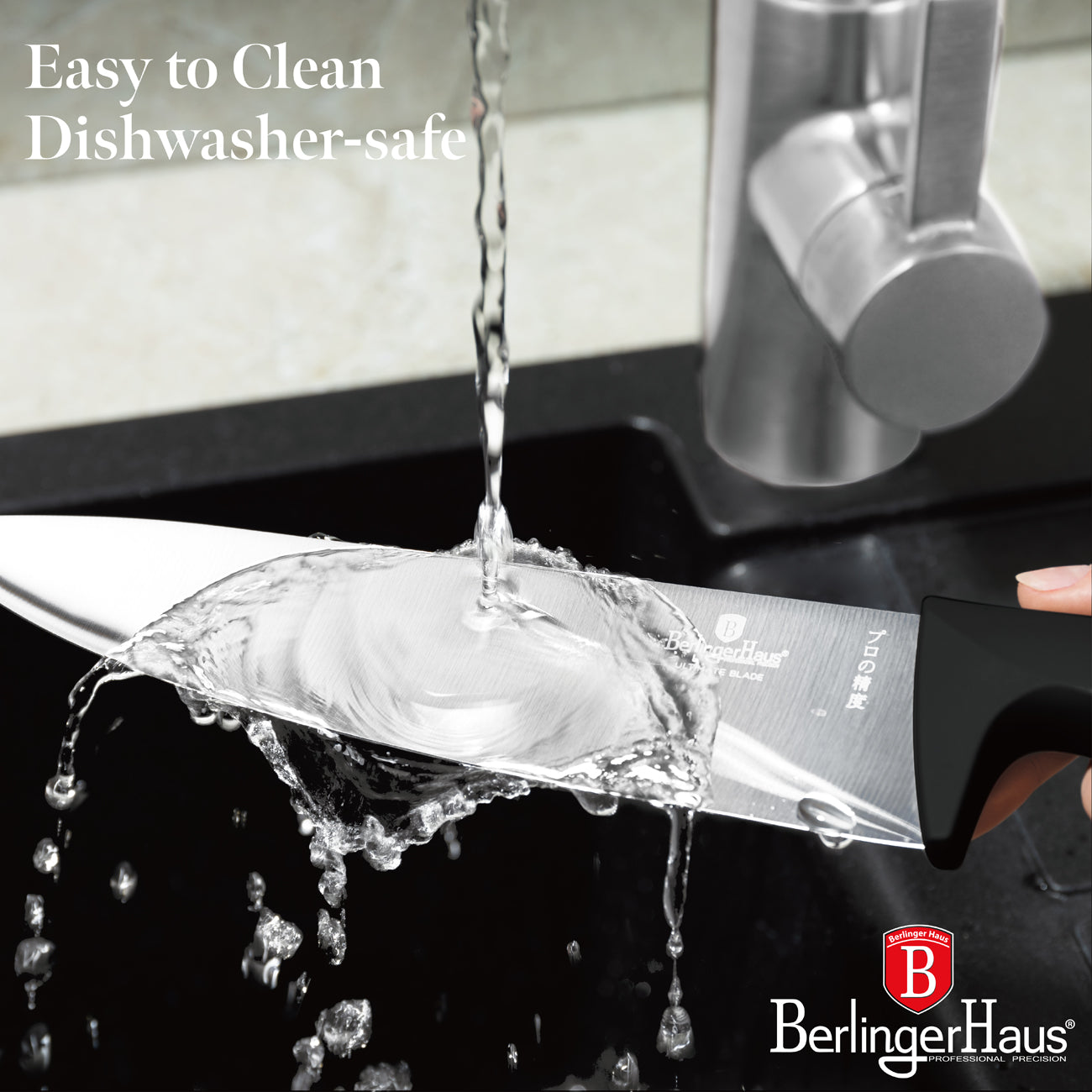 Berlinger Haus Musta Veitsisarja bambuleikkuulaudalla