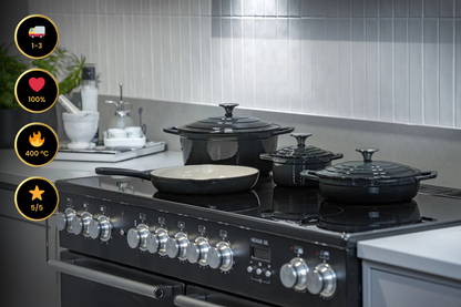 CS Solingen Cast Iron Pot Set – 7 Pieces