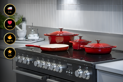 CS Solingen Cast Iron Pot Set – 7 Pieces